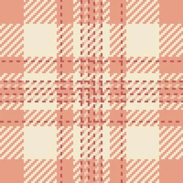 Subtle peach and cream plaid pattern.  Perfect for textile design, fashion,.. Stock Illustration