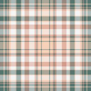 Subtle peach and teal plaid pattern. Perfect for textile design, apparel, or  Stock Illustration