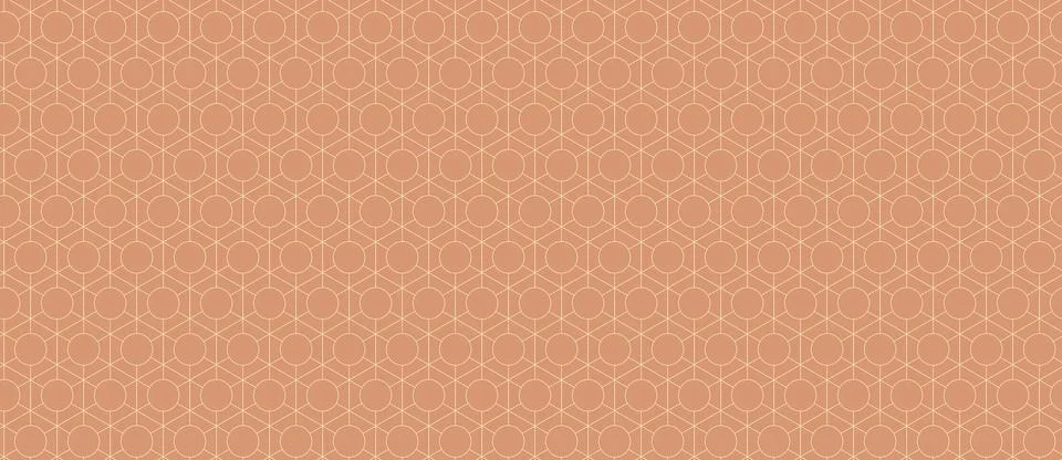 Subtle peach hexagon pattern.  Elegant geometric design, ideal for background Stock Illustration