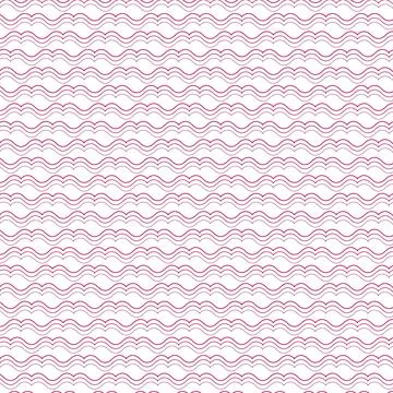 Subtle pink wavy lines repeating pattern background Stock Illustration