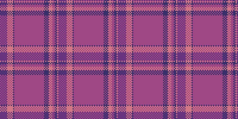 Subtle pixelated plaid pattern in muted purples and pinks.  Perfect for texti Stock Illustration