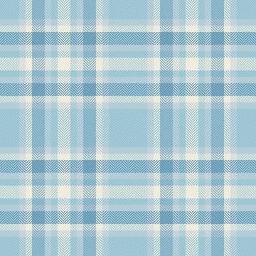 Subtle plaid pattern with cool blues and creams. Seamless texture adds warmth Stock Illustration