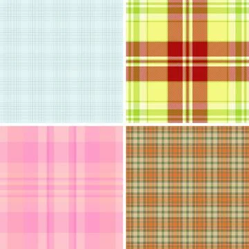 Subtle plaid pattern pack branding mockups. Low contrast tartan textures add  Stockillustratie