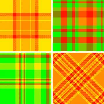 Subtle plaid pattern pack branding mockups. Low contrast tartan textures add  Stock Illustration