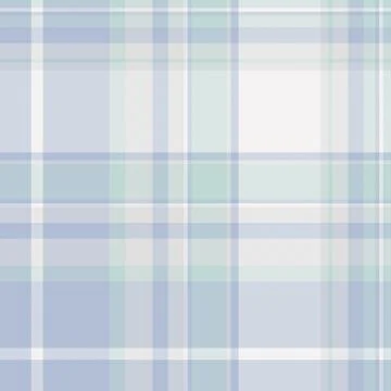 Subtle plaid pattern in soft blues, greens, and white. Textile design for fas Illustrazione stock