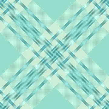 Subtle plaid pattern in soft teal. Pixelated, retro feel. Versatile for backg Stock Illustration