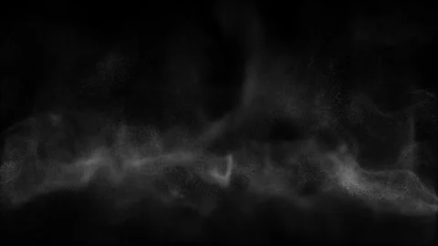 Subtle Smoke Streams Curling Up Abstract Dark Loop Footage Stock Footage 332890939