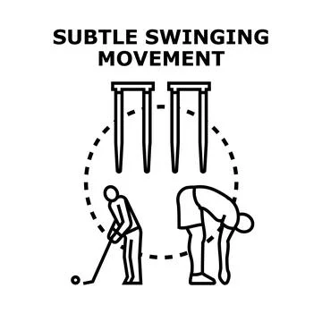 Subtle swinging movement concept vector illustration Stock Illustration