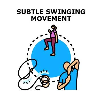 Subtle swinging movement concept vector illustration Stock Illustration