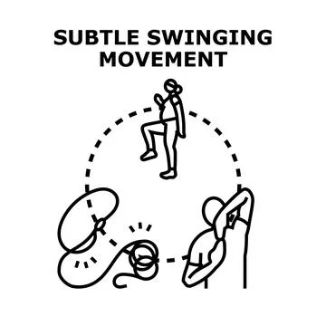 Subtle swinging movement concept vector illustration Stock Illustration