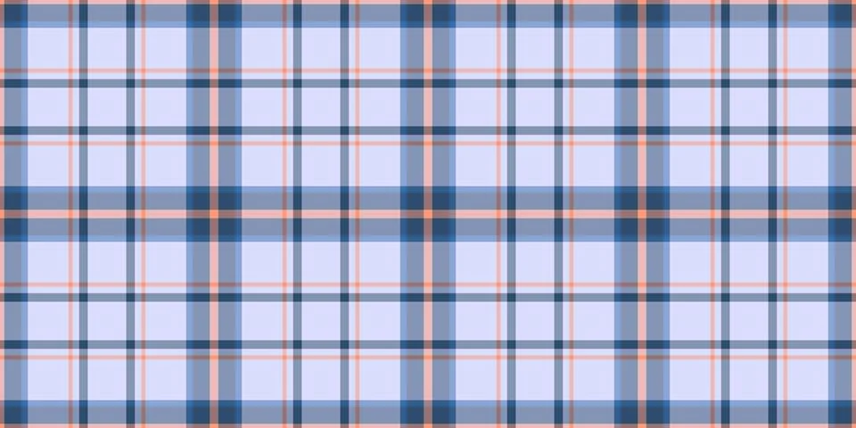 Subtle tartan texture textile, thin plaid background seamless. Trim vector .. Stock Illustration