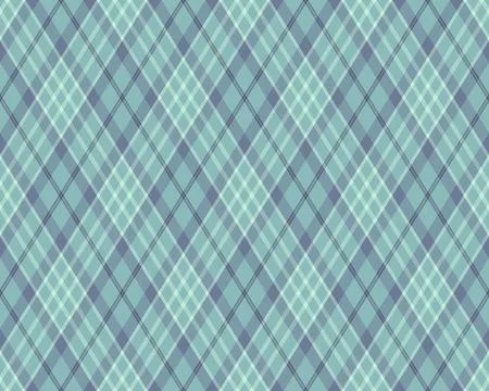 Subtle teal and grey plaid pattern.  Elegant diagonal lines create a calming, Illustrazione stock