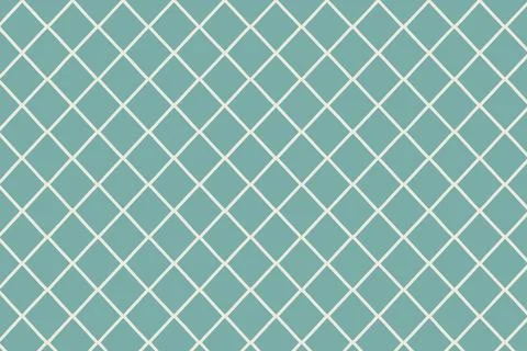 Subtle teal background with repeating white diamond pattern Stock Illustration