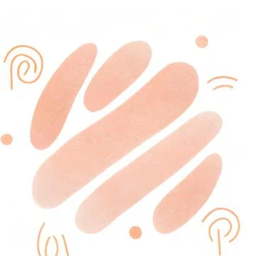 Subtle Tranquility: Pink on White Minimalistic Art Illustration Stock Illustration