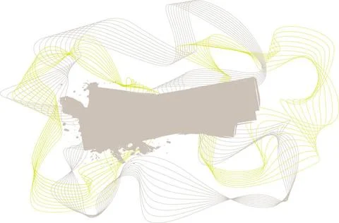 Subtle wave centre Central abstract wave design in gray and green Copyrigh... Stock Photos