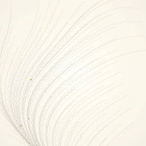 Subtle white abstract curves on plain beige background Stock Footage 345690150