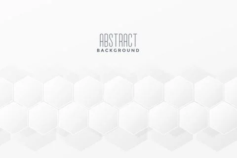 Subtle white background with hexagonal pattern Stockillustratie