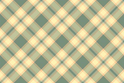 Subtle yet striking diagonal plaid pattern in muted sage green and pale peach 스톡 일러스트