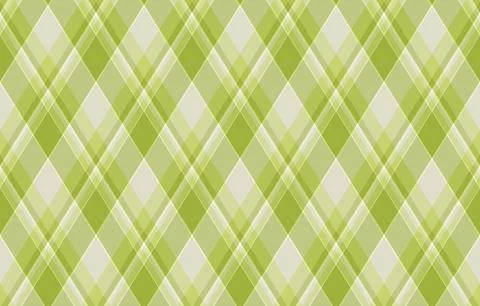 Subtle yet striking diagonal plaid pattern in calming olive and cream tones.  스톡 일러스트