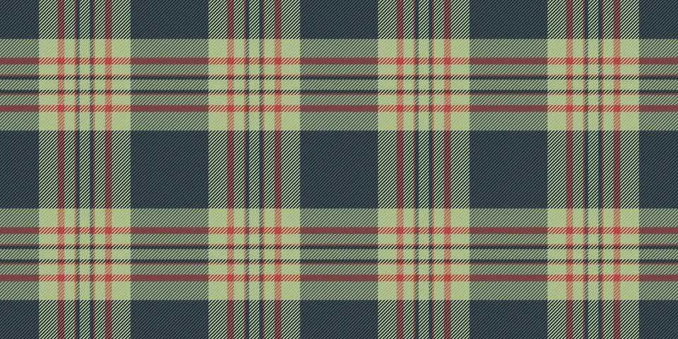Subtle yet striking plaid pattern in muted greens, reds, and dark navy.  Perf イラスト素材