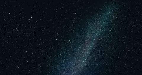 Subtly animated twinkling stars with galaxy without camera movement Stock Footage