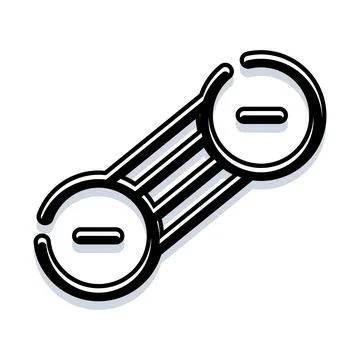 Subtracting icon symbolizing reduction or removal Stock Illustration