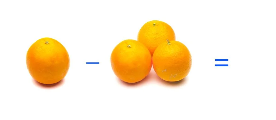 Subtracting oranges Stock Photos