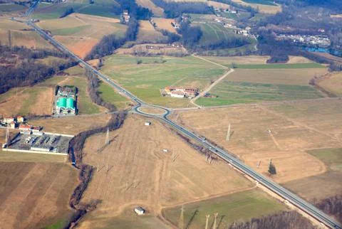 Suburb with circular road Stock Photos