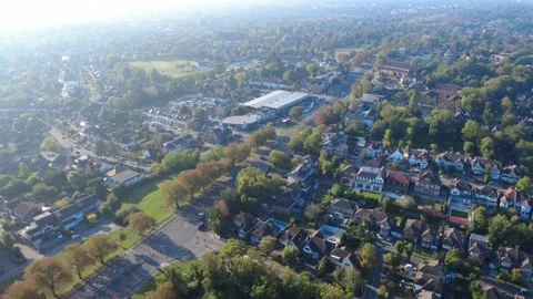 Suburb drone shot Stock Footage 317888604