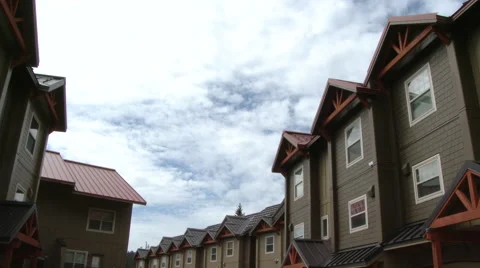 Suburb Housing Complex Time Lapse Stock Footage 49329855