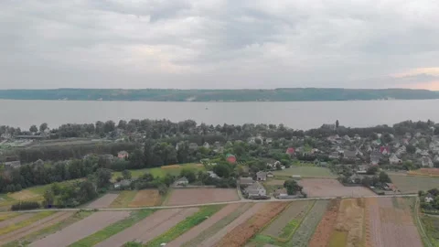 Suburb By The River Stock Footage 138954235