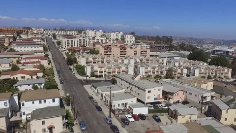 Suburb streets barrio Stock Footage 86253404
