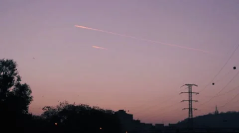 Suburb Sunset Video stock 66555372