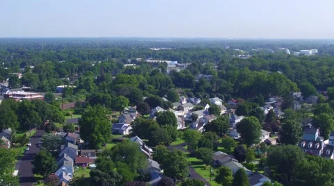 Suburban Aerial Stock Footage
