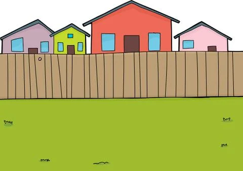 Suburban backyard background Stock Illustration