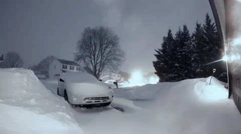 Suburban Blizzard Timelapse Vidéo 64143701