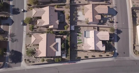 Suburban Community Overhead View Stock Footage 121980954
