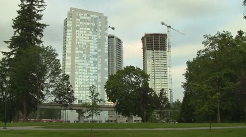 Suburban Development and Public Transit in Vancouver Video stock 1046281