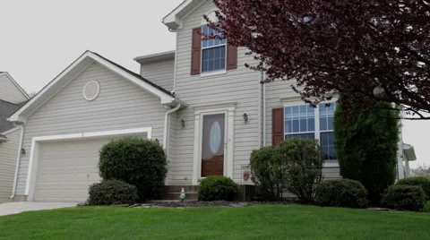 Suburban home in eastern USA. Stock Footage 46182175