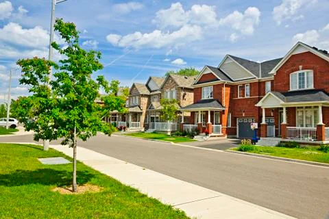 Suburban homes Stock Photos