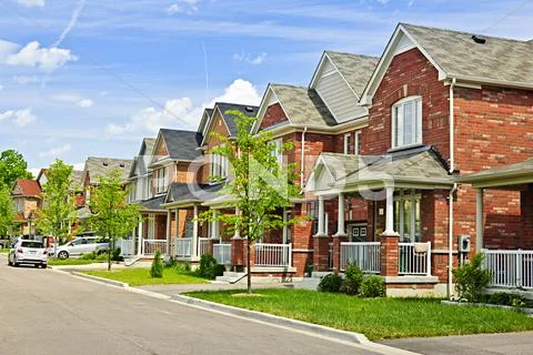 Suburban homes Stock Photos