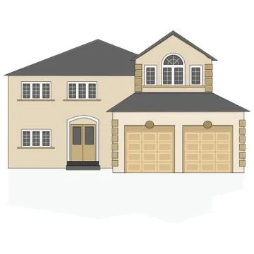Suburban house Stock Illustration