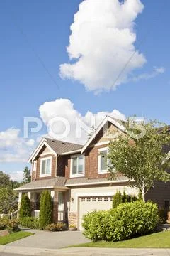 Suburban house Stock Photos
