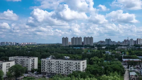 Suburban Housing Developments Skyline Timelapse Sequence Stock Footage 321047356