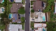 Suburban Neighborhood Aerial Drone Stock Footage