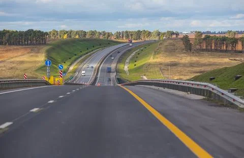 Suburban new freeway Stock Photos