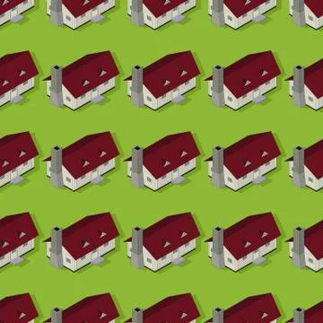 Suburban pattern Stock Illustration