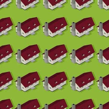 Suburban pattern Seamless pattern design of a suburbia Copyright: xZoonar.... Stock Photos
