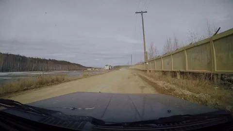 Suburban Road. View from Car windshield. Full HD 스톡 동영상 76058624