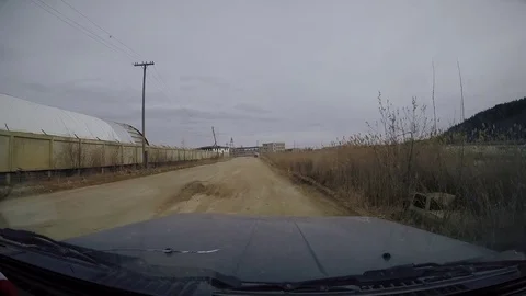 Suburban Road. View from Car windshield. Full HD 스톡 동영상 76838041